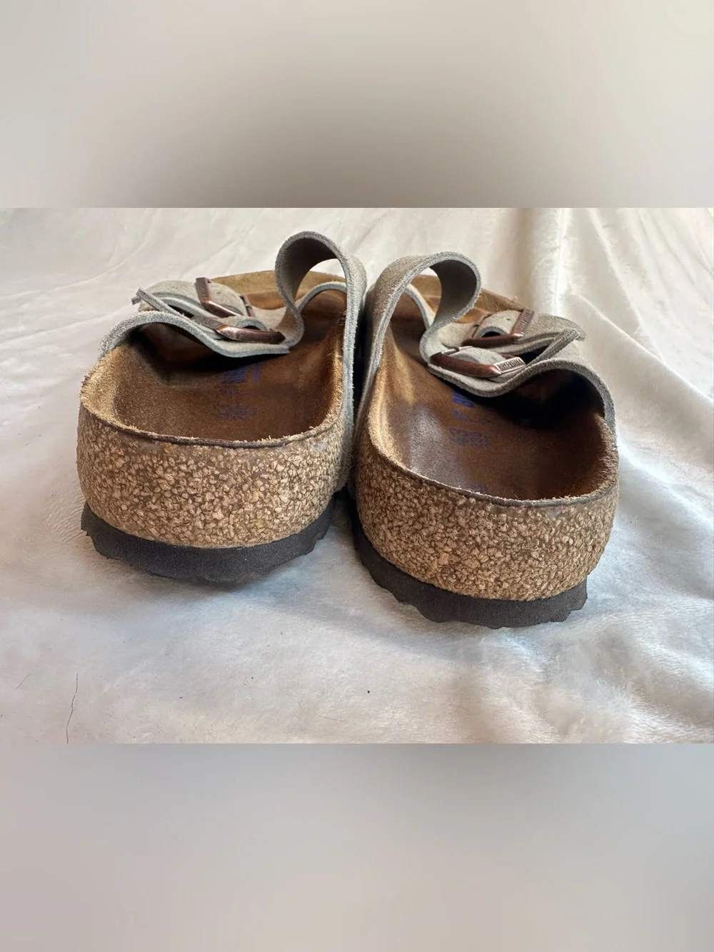 Birkenstock Men's Triple-Strap Brown Leather Sandals with Copper Buckles